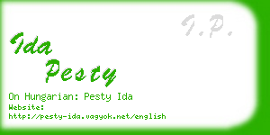 ida pesty business card